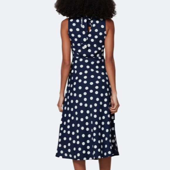 Most Of All Coralie Satin Midi Dress In Polka Dot - Picture 5 of 11